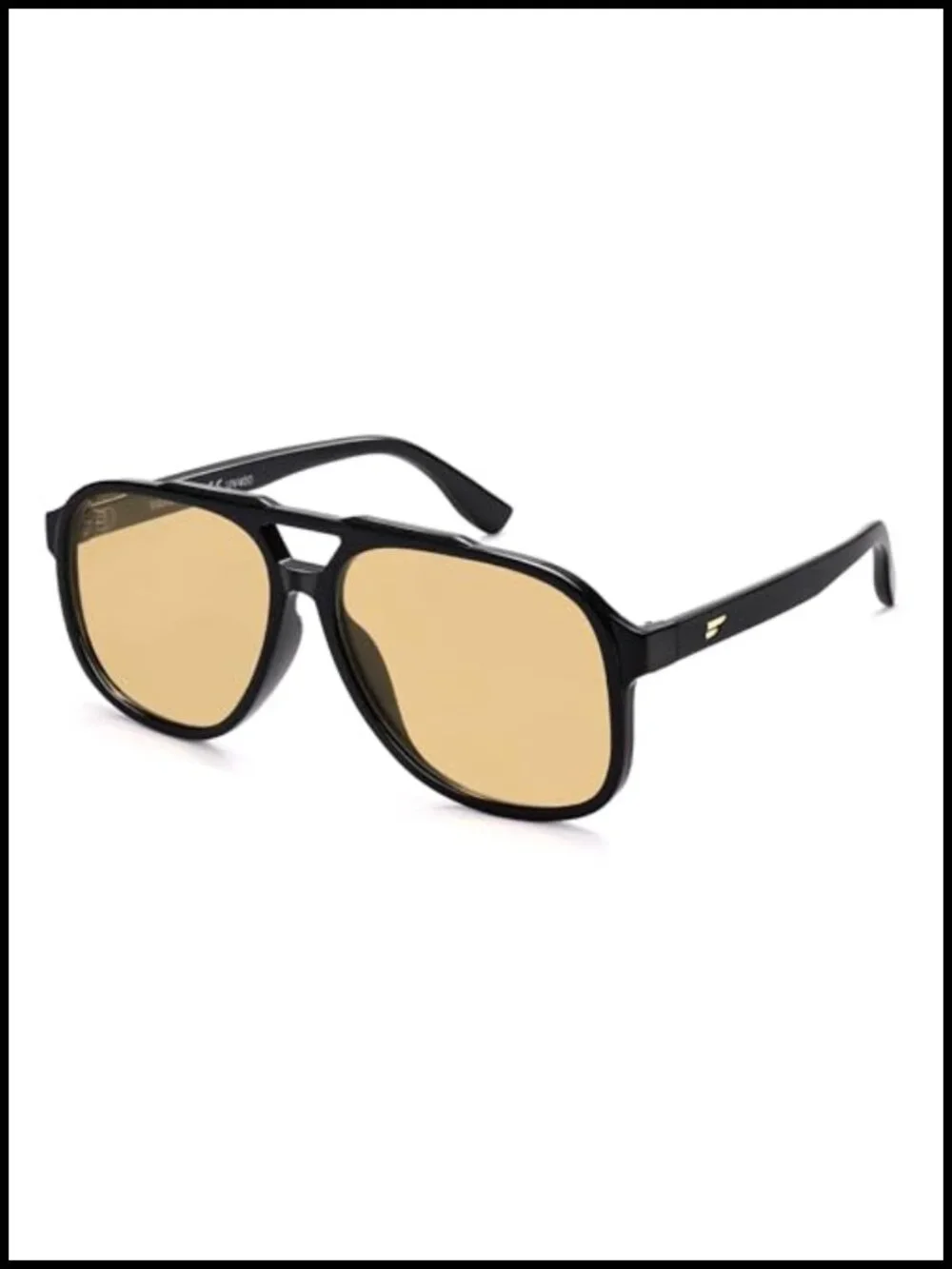 Retro Polarized Square Aviator Sunglasses Oversized UV400 Protection Unisex